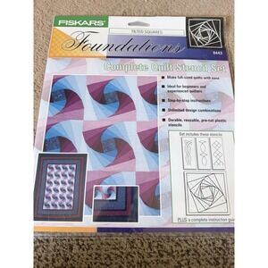 Fiskars Foundations Complete Quilt Stencil Kit NIP 8443 sealed Tilted Squares